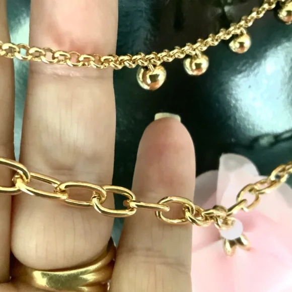 LILLY PULITZER NECKLACE 🩷 CASCADING PETALS- SOFT PINK TROPICS NECKLACE/GOLD - Picture 7 of 15